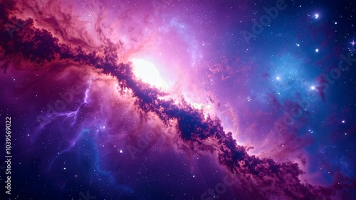 A Cosmic Nebula with a Glowing Center and Scattered Stars