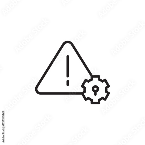 Incident Management icon Flat line illustration