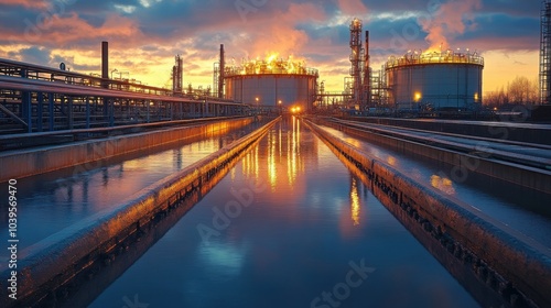 Wallpaper Mural Industrial Sunset Torontodigital.ca