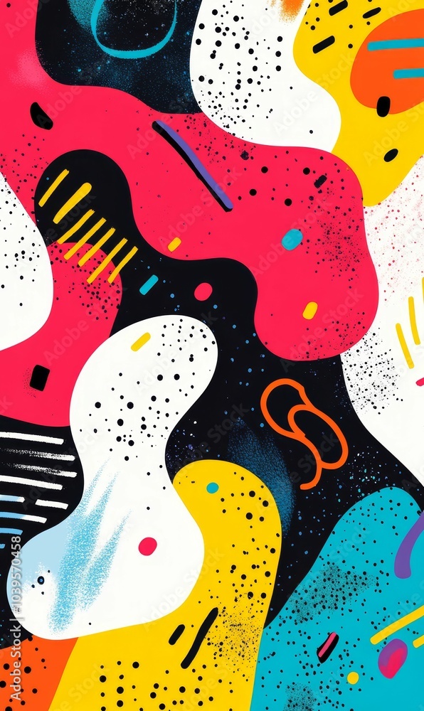 Abstract colorful shapes on black background. Abstract colorful shapes on black background.