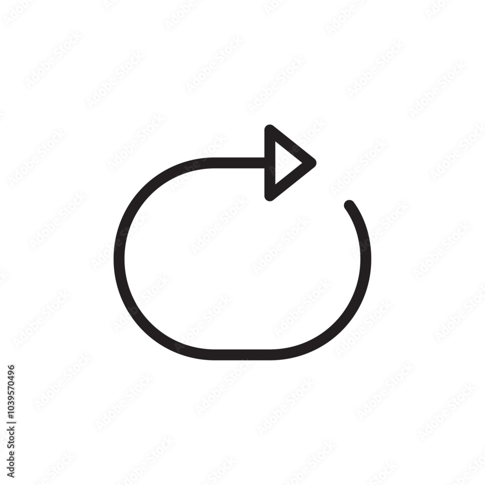 Repeat icon Flat line illustration Repeat icon Flat line illustration