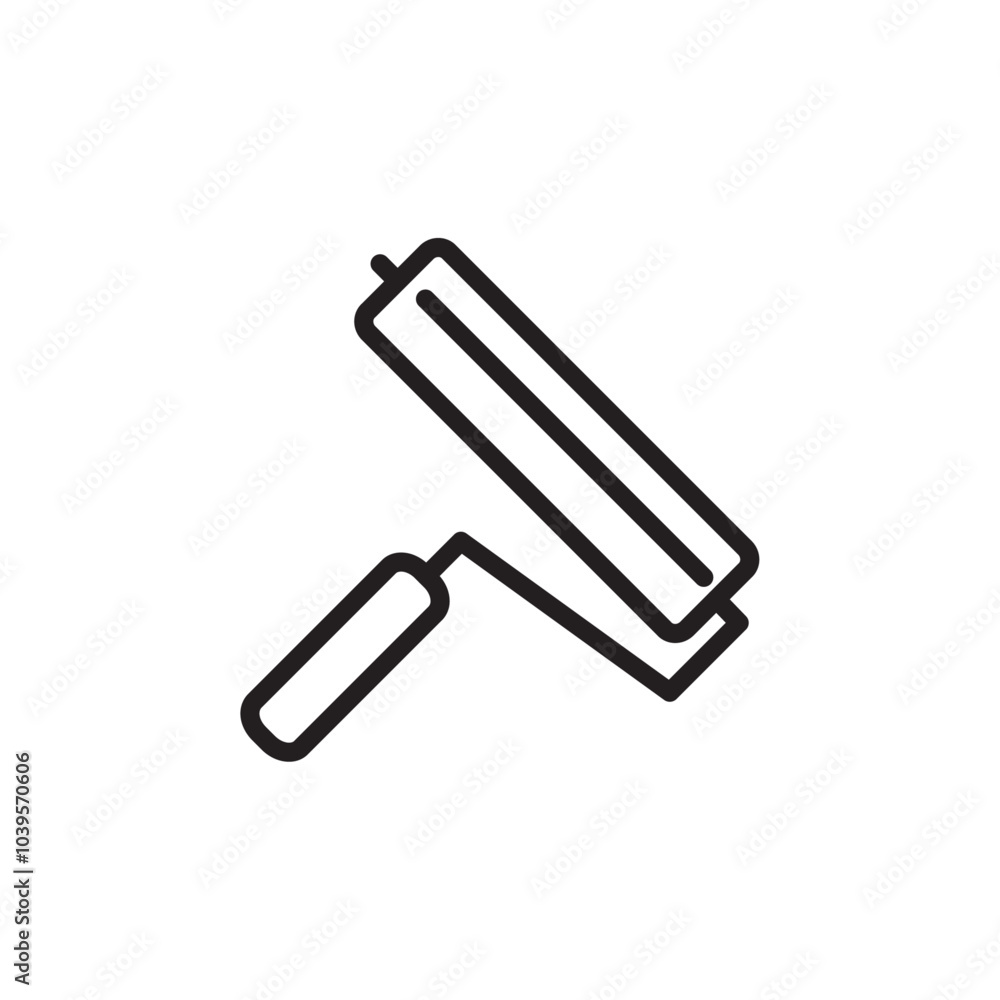 Roller icon Flat line illustration Roller icon Flat line illustration