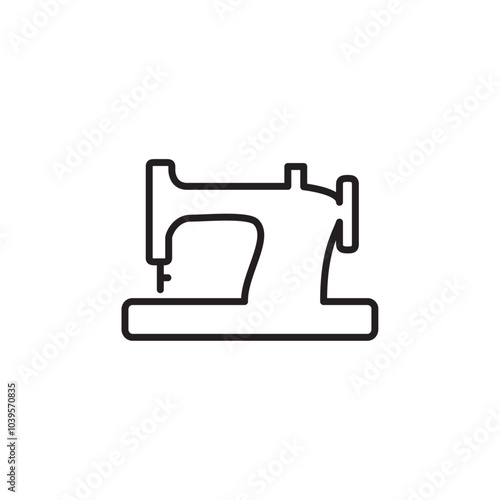 Sewing machine icon Flat line illustration