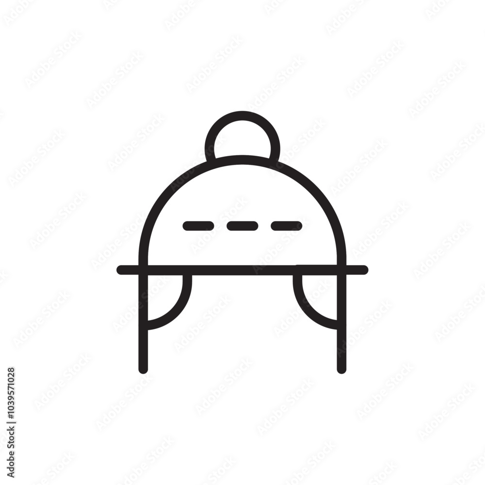 Snow cap icon Flat line illustration Snow cap icon Flat line illustration