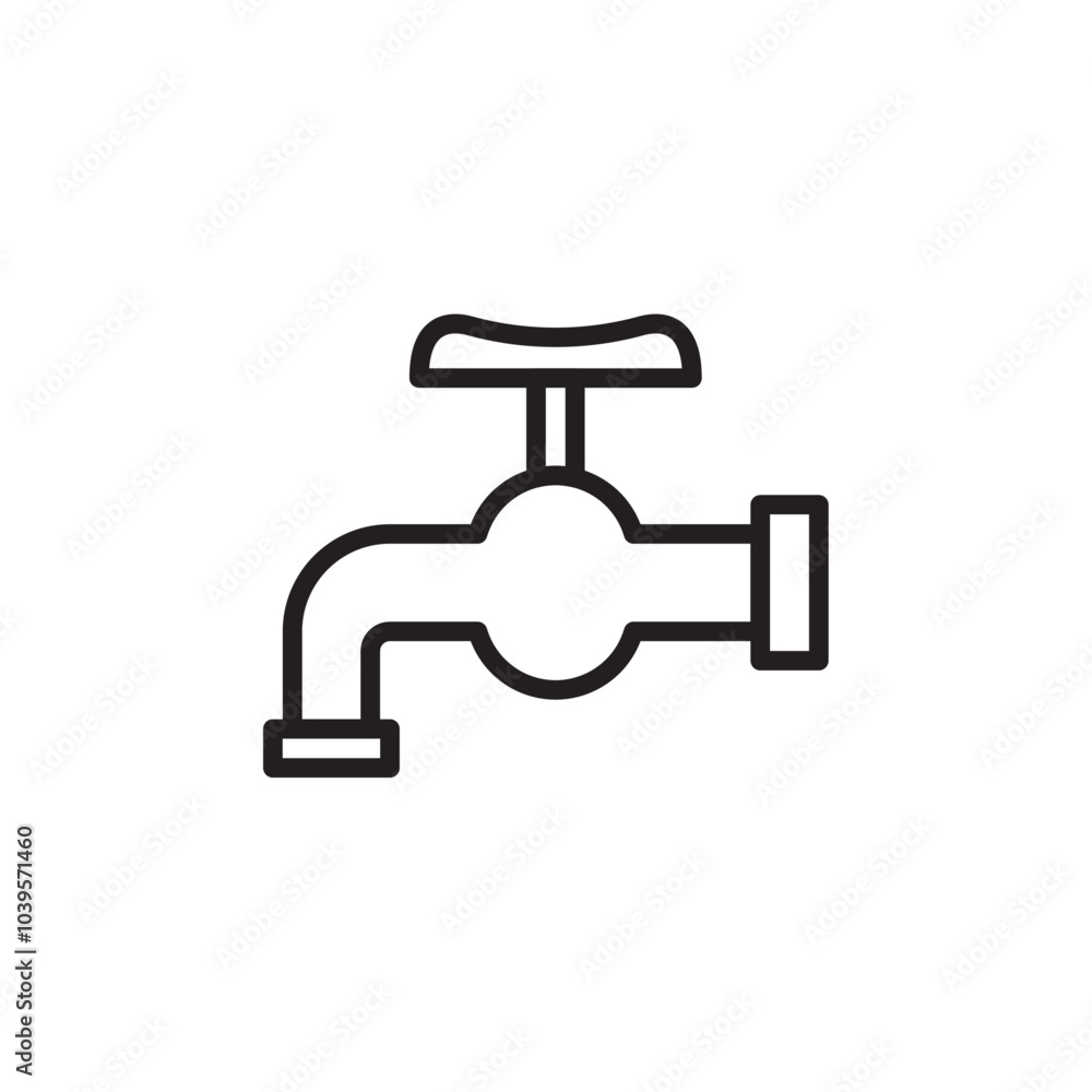 Tap icon Flat line illustration Tap icon Flat line illustration
