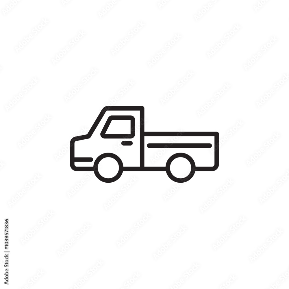 Truck icon Flat line illustration Truck icon Flat line illustration