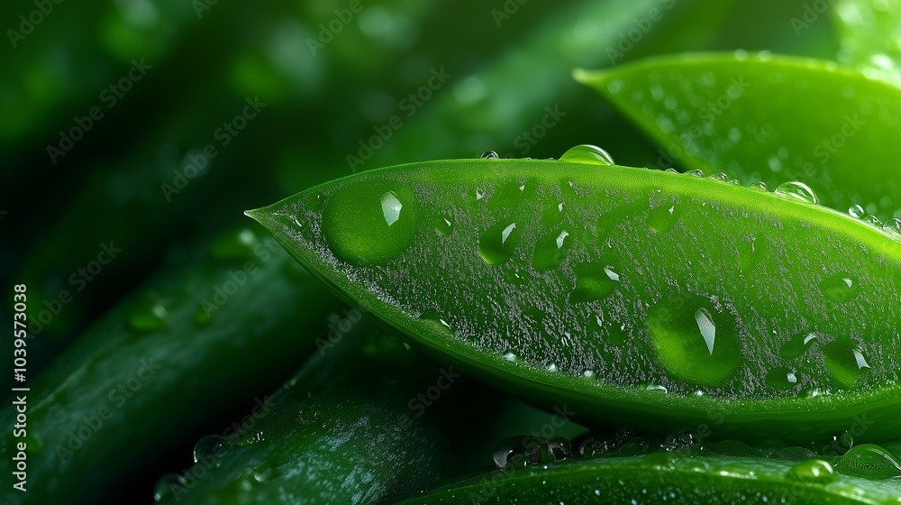 aloe vera leaves with droplets of water, showcasing fresh gel, essence of hydration and healing aloe vera leaves with droplets of water, showcasing fresh gel, essence of hydration and healing