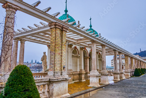 Obraz na płótnie Buda Castle Garden Bazaar terrace, Budapest, Hungary w salonie