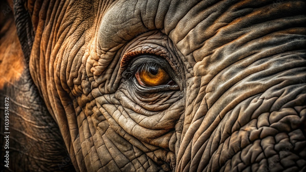 Close-up View of an Elephant’s Eye Close-up View of an Elephant’s Eye