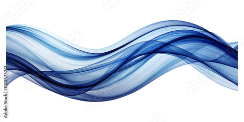 Wallpaper Mural abstract blue wave curve lines designs on white background Torontodigital.ca