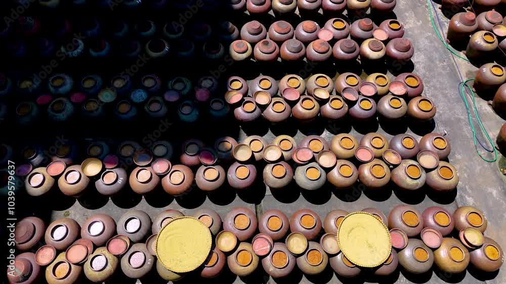 Homemade soy sauce facility in Vietnam. People are making Ban soya sauce at Ban Ward, Hung Yen province, Vietnam. Homemade soy sauce facility in Vietnam. People are making Ban soya sauce at Ban Ward, Hung Yen province, Vietnam.