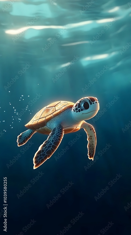 sea turtle swimming sea turtle swimming