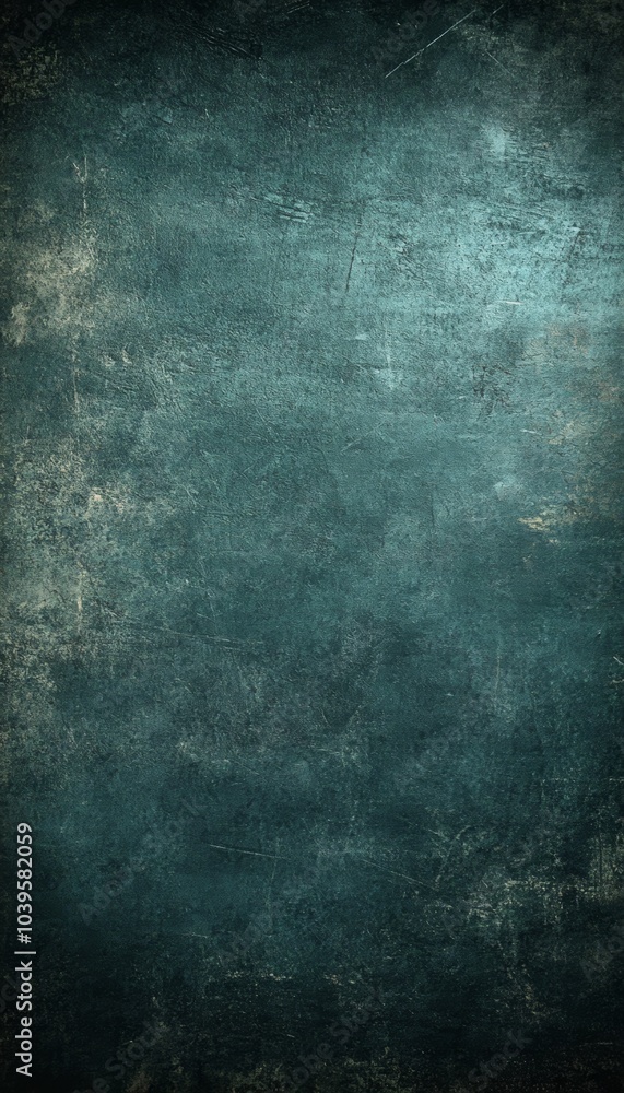 Obraz premium A dark teal textured background with a faded, worn look.