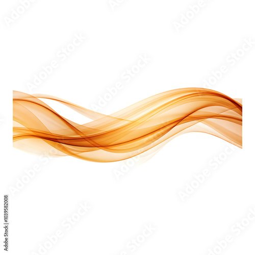 abstract orange wave curve lines designs on white background photo