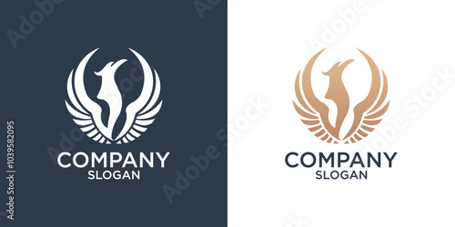 phoenic bird logo design vector photo