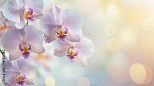 abstract floral background with orchid flowers photo