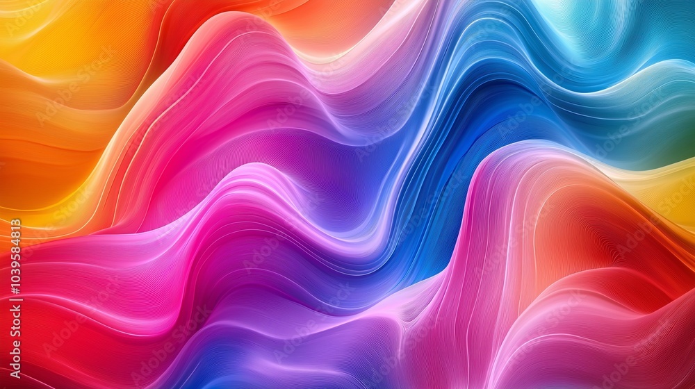 Colorful abstract line waves Colorful abstract line waves