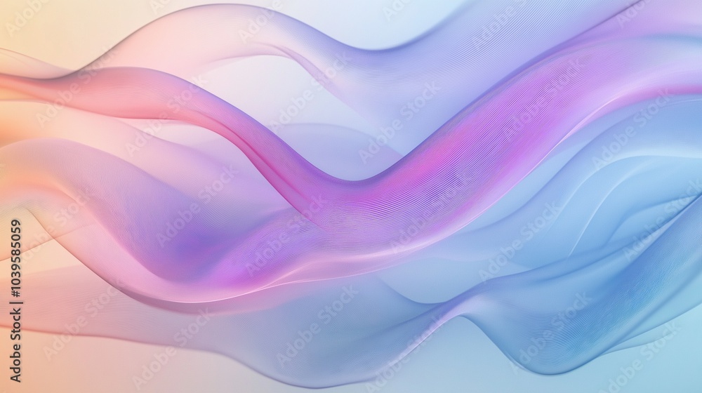 Colorful abstract line waves on white background Colorful abstract line waves on white background