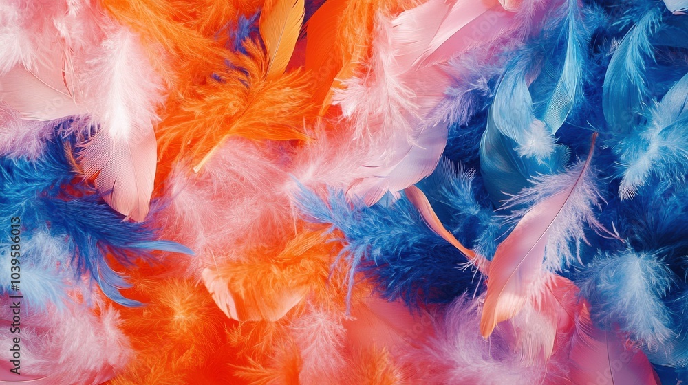 Feather Boa Portion: Abstract Art in Vibrant Colours, Celebration of Affection and Attraction Feather Boa Portion: Abstract Art in Vibrant Colours, Celebration of Affection and Attraction