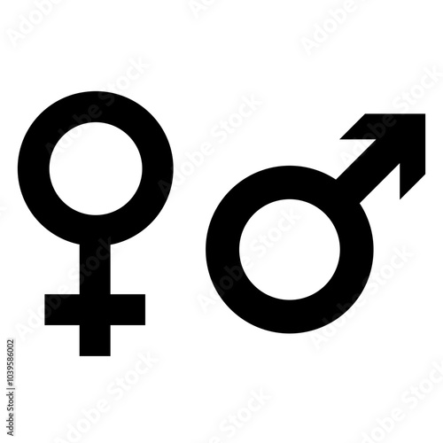 Male and female icon vector set. gender illustration sign collection. Man and woman symbol or logo.