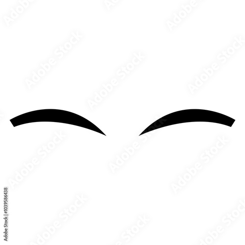 Brows icon vector. Eyebrow illustration sign. Forehead symbol or logo.