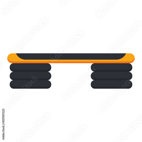 Step platform vector cartoon illustration isolated on a white background.