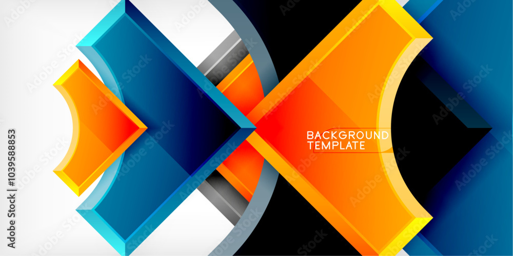 Arrow with round elements. Color geometric shapes background. Vector Illustration For Wallpaper, Banner, Background, Card, Book Illustration, landing page Arrow with round elements. Color geometric shapes background. Vector Illustration For Wallpaper, Banner, Background, Card, Book Illustration, landing page