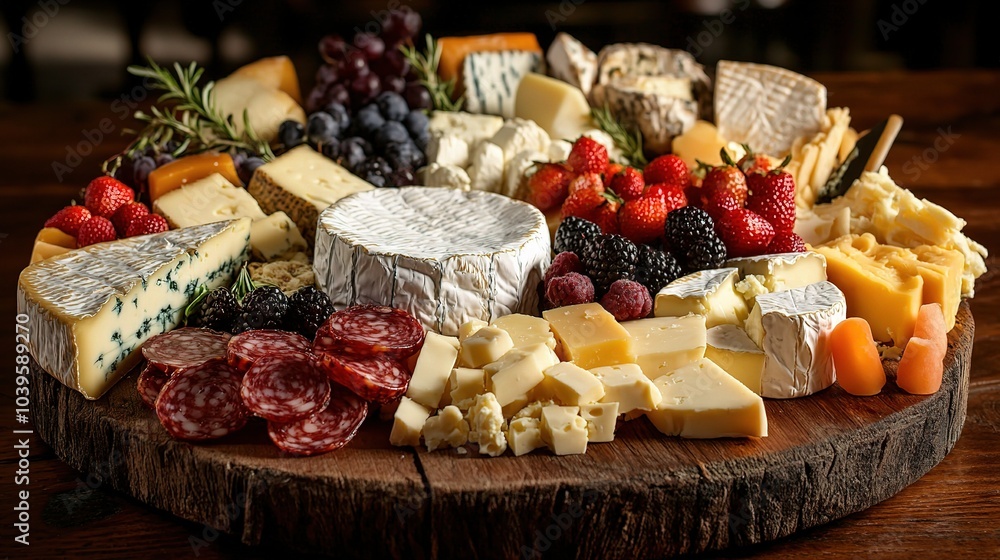 Elegant Cheese and Fruit Platter Arrangement Elegant Cheese and Fruit Platter Arrangement