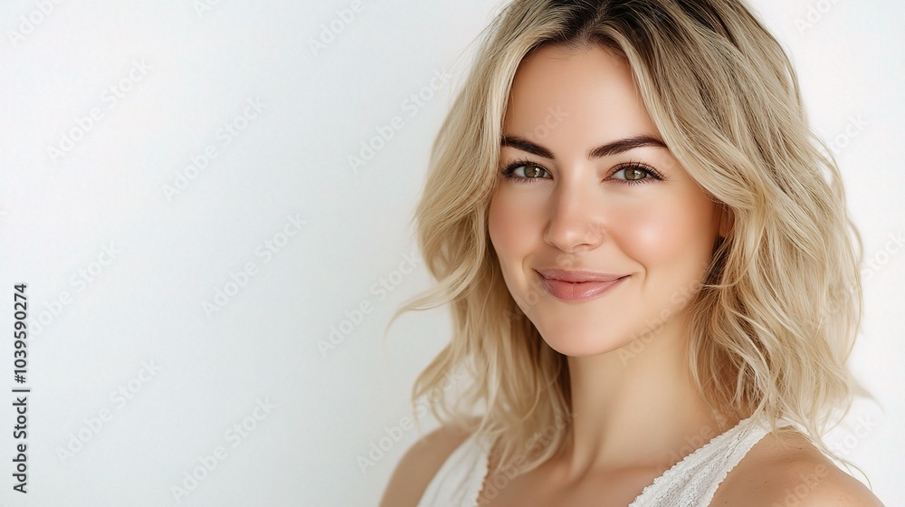 Beautiful Smiling Woman with Natural Makeup Beautiful Smiling Woman with Natural Makeup