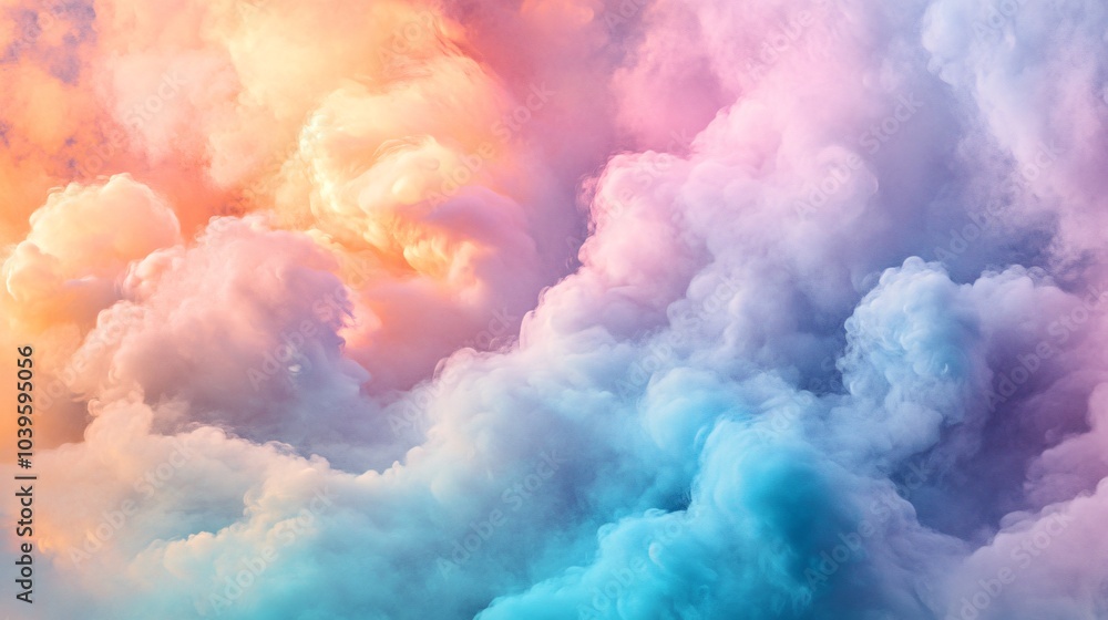 Abstract background with pastel color clouds. Abstract background with pastel color clouds.