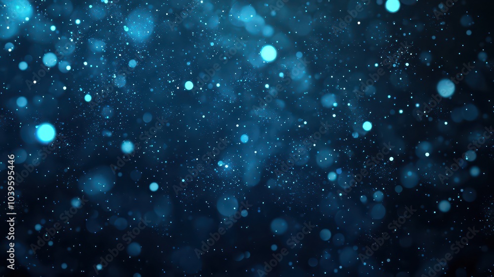 Oxygen molecules gracefully floating in a serene blue space, softly glowing, with open text area at the top. Oxygen molecules gracefully floating in a serene blue space, softly glowing, with open text area at the top.