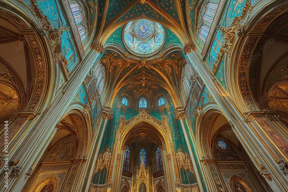 Obraz premium York Minster Cathedral - York, England. . Beautiful simple AI generated image