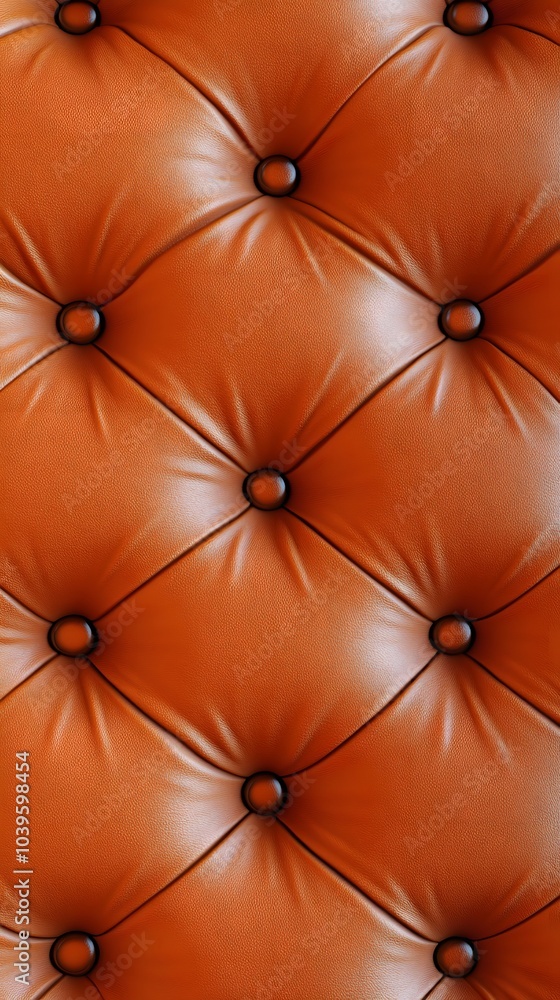 A close-up of a tufted leather surface in warm brown tones. A close-up of a tufted leather surface in warm brown tones.