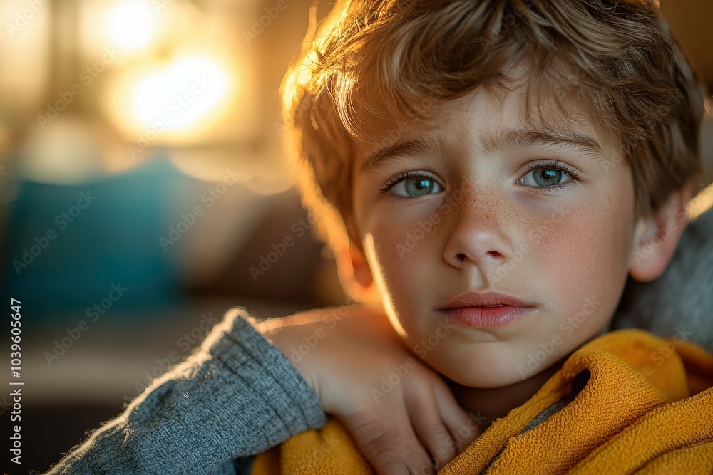Toddler boy sleeping close-up on bed. Health care concept. Beautiful simple AI generated image Toddler boy sleeping close-up on bed. Health care concept. Beautiful simple AI generated image