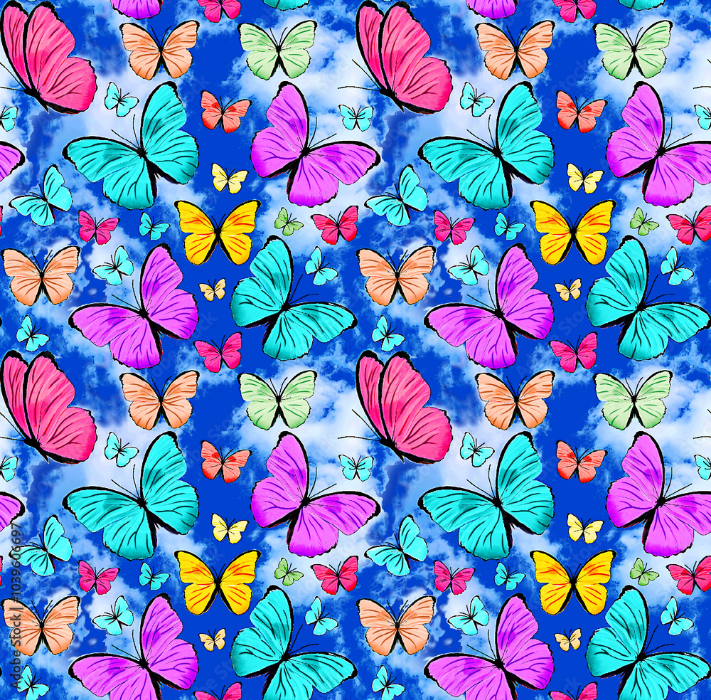seamless pattern with butterflies seamless pattern with butterflies