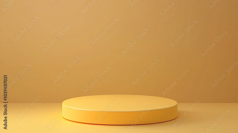 A simple yellow podium with a minimalist design