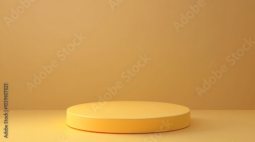 A simple yellow podium with a minimalist design