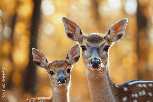 White-tailed Doe Deer In Urban Area In Wisconsin In Summer. Beautiful simple AI generated image