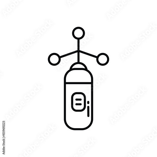 Anemometer vector icon stock illustration