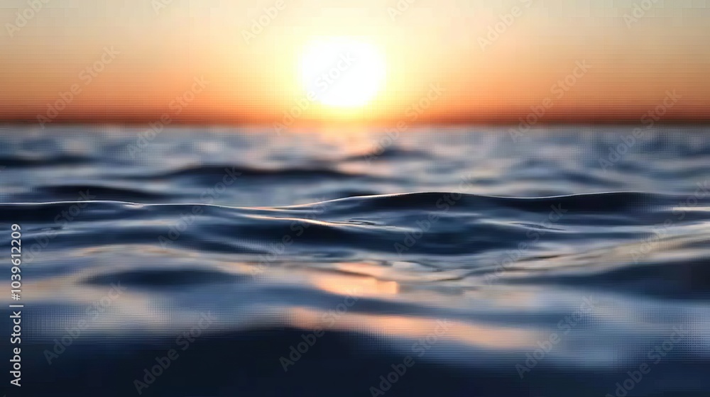  The sun sets over the ocean, its reflection mirrored on the water's surface