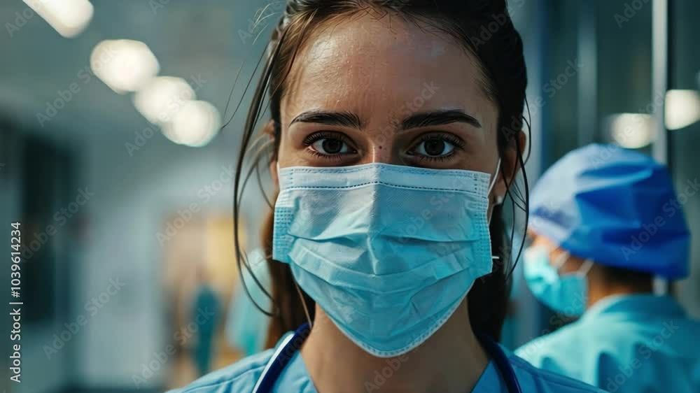 A doctor wearing a medical uniform, ready to attend to patients A doctor wearing a medical uniform, ready to attend to patients