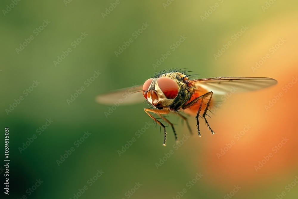 A close-up shot of a fly resting on a white surface. Beautiful simple AI generated image A close-up shot of a fly resting on a white surface. Beautiful simple AI generated image