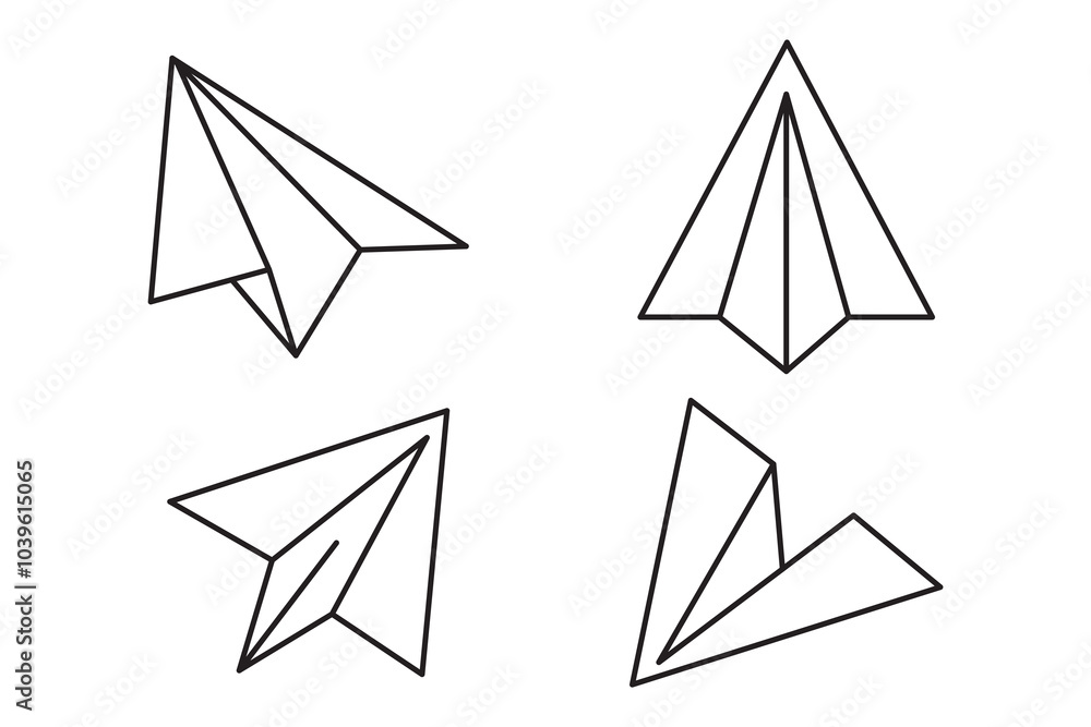 Hand drawn doodle paper plane set. isolated planes flight path. Line airplane icon travel, route. Hand drawn doodle paper plane set. isolated planes flight path. Line airplane icon travel, route.