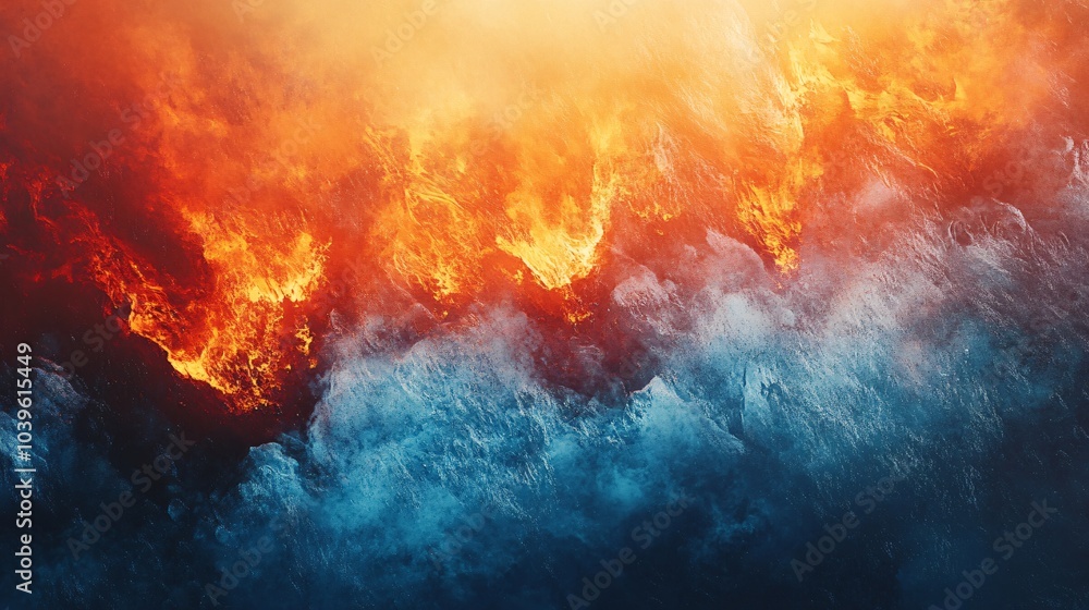 Abstract fiery orange and blue sky background. Abstract fiery orange and blue sky background.