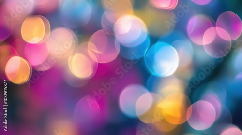 A mesmerizing blend of colorful bokeh lights creates a dreamy atmosphere perfect for festive celebrations or artistic inspiration