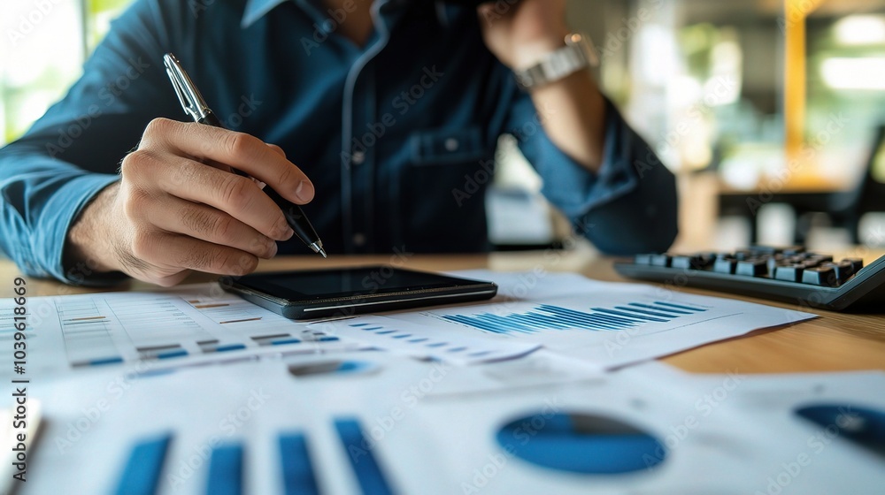 Business Professional Analyzing Data Reports Business Professional Analyzing Data Reports