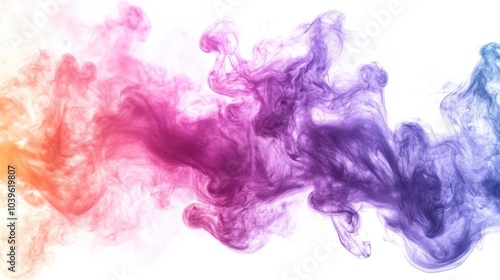 Colorful smoke swirls creating a mesmerizing cloud of vibrant hues in a dreamy abstract display