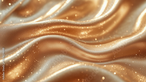Golden background. Abstract golden waves.
