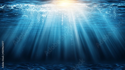 Underwater sunbeams, a captivating dance of light and water in the ocean depths sunlight