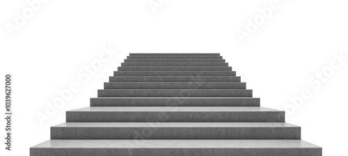 Photos Concrete stairs on an isolated white background